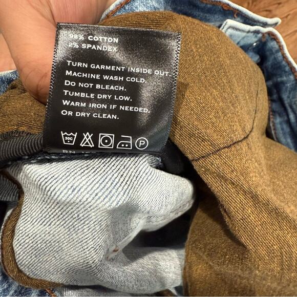 Dead Than Cool Oxidation Men's Distressed Tan and Blue Jeans NWT Size 36 - Picture 6 of 7